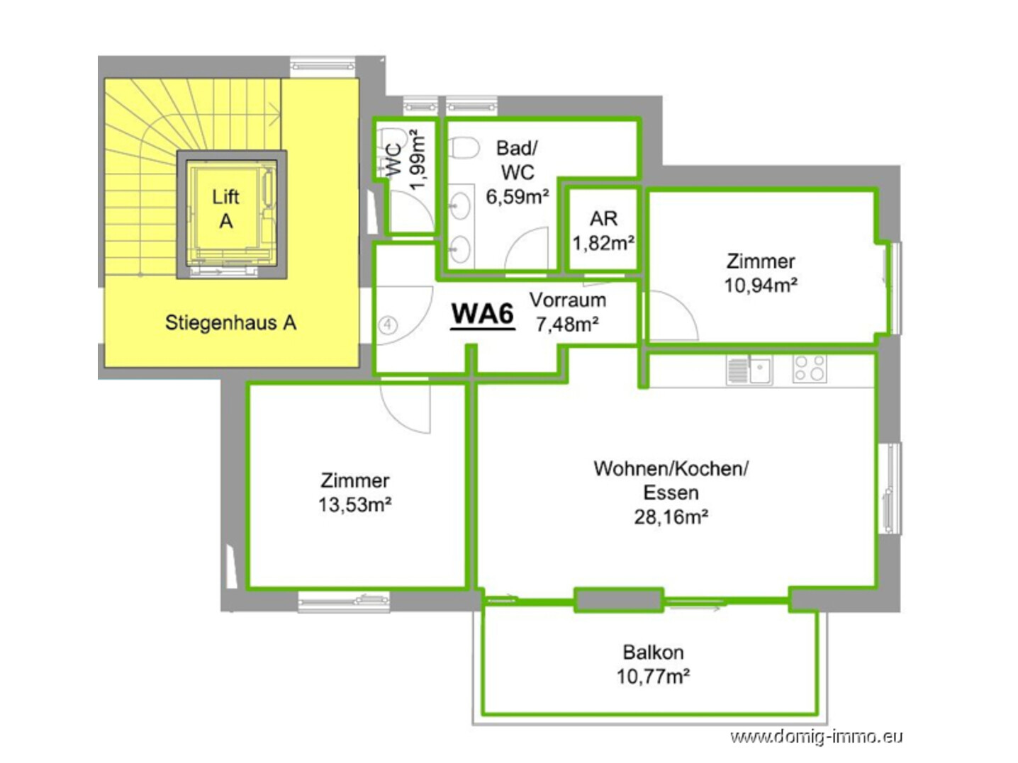 Grundriss | Haus A - TOP 6