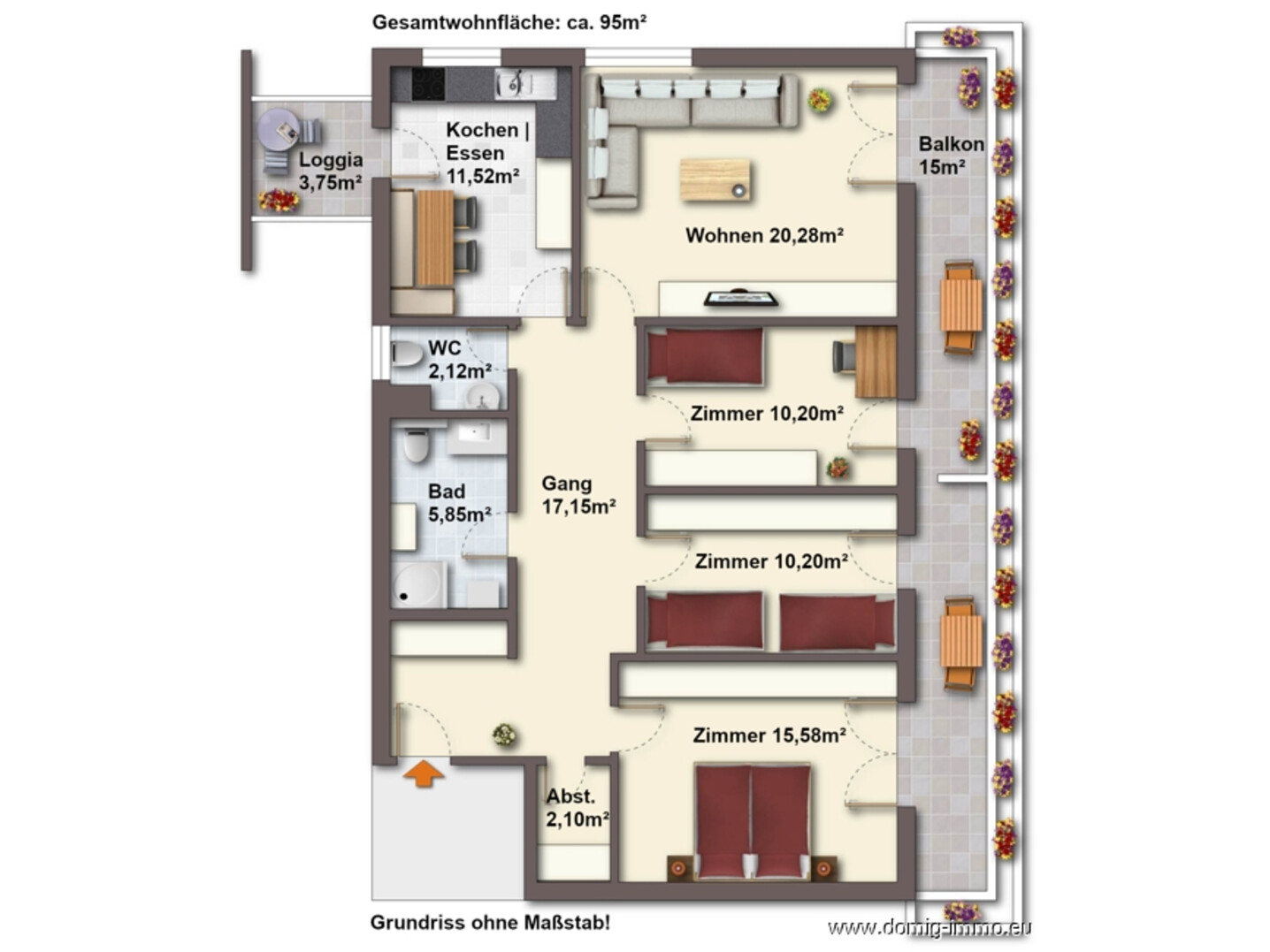 Grundriss ohne Maßstab