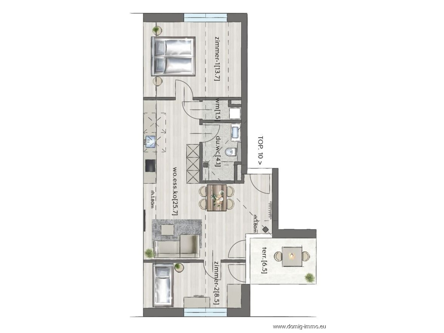 Grundriss | Haus 1 - TOP 10