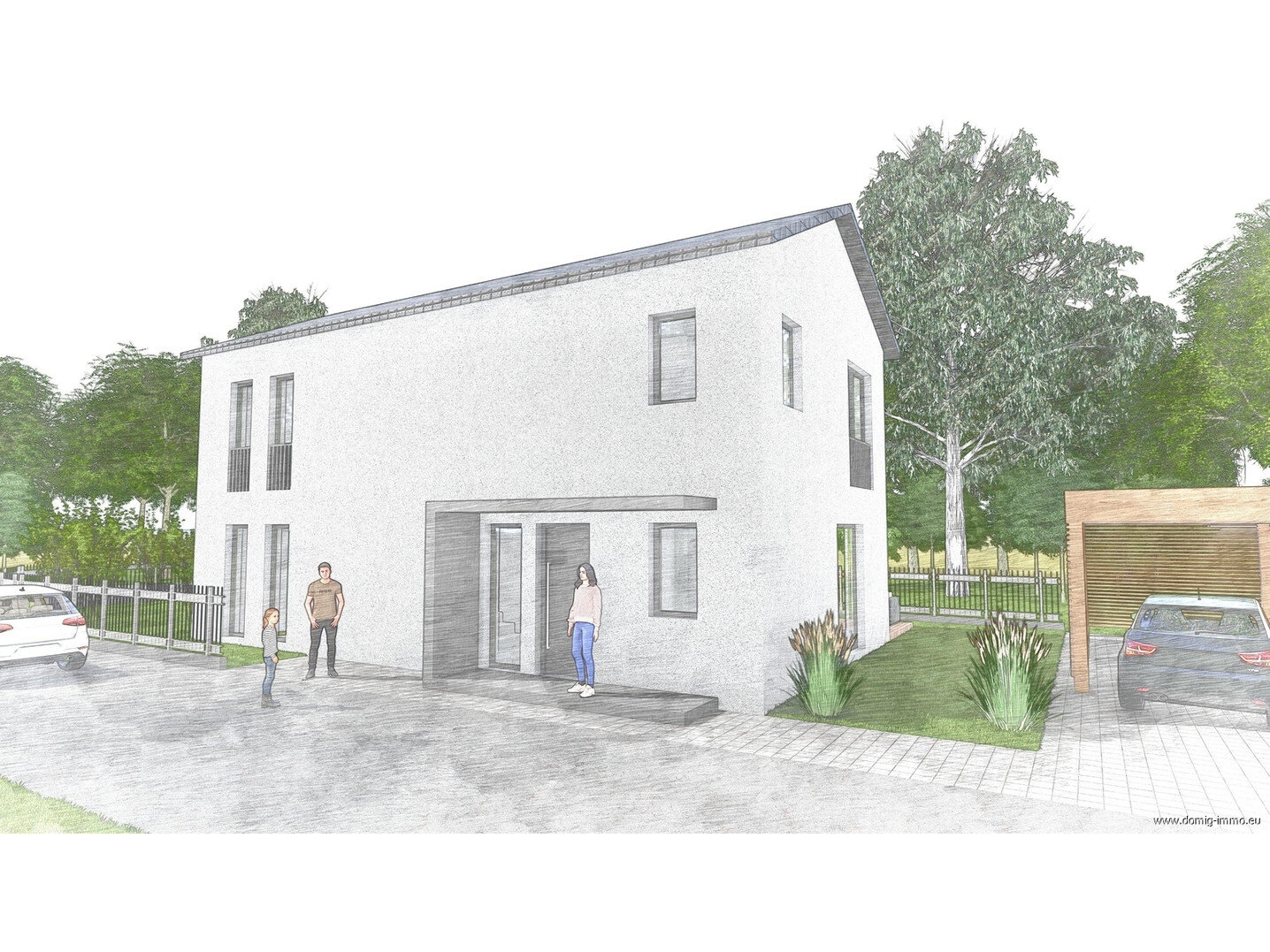 Rendering Einfamilienhaus (alleinstehend)