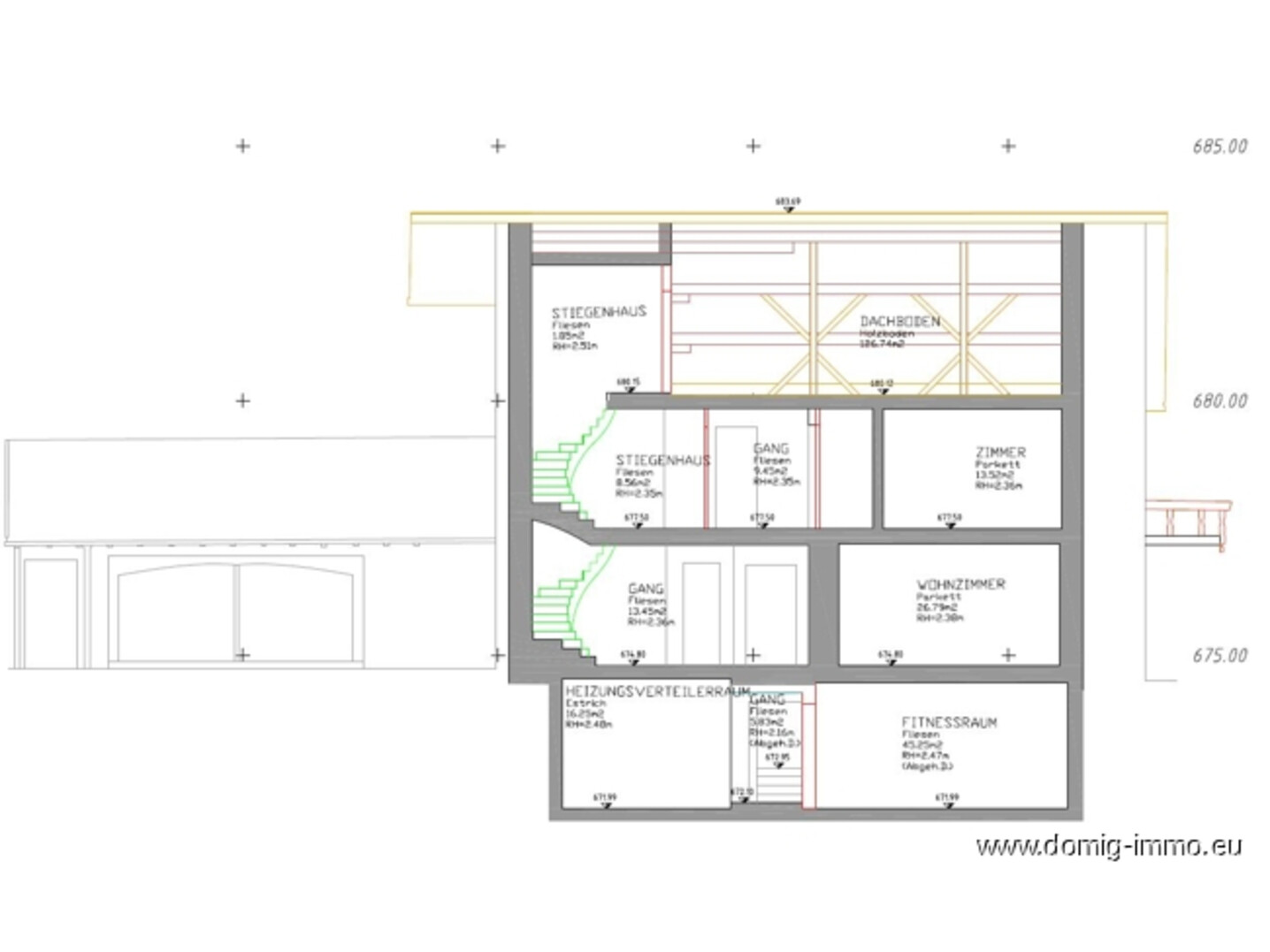 Grundriss Schnittplan