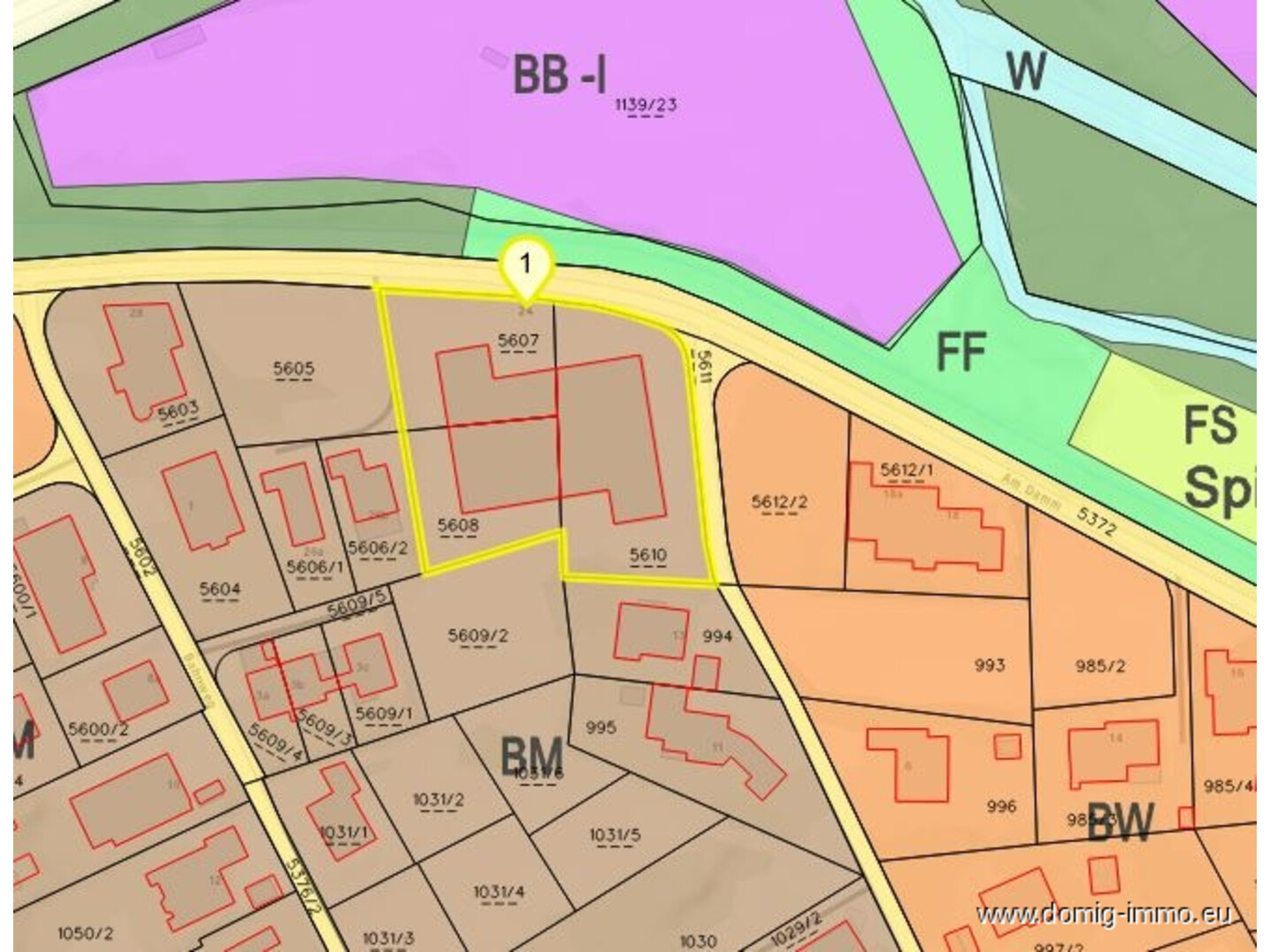 Lageplan Widmungsplan