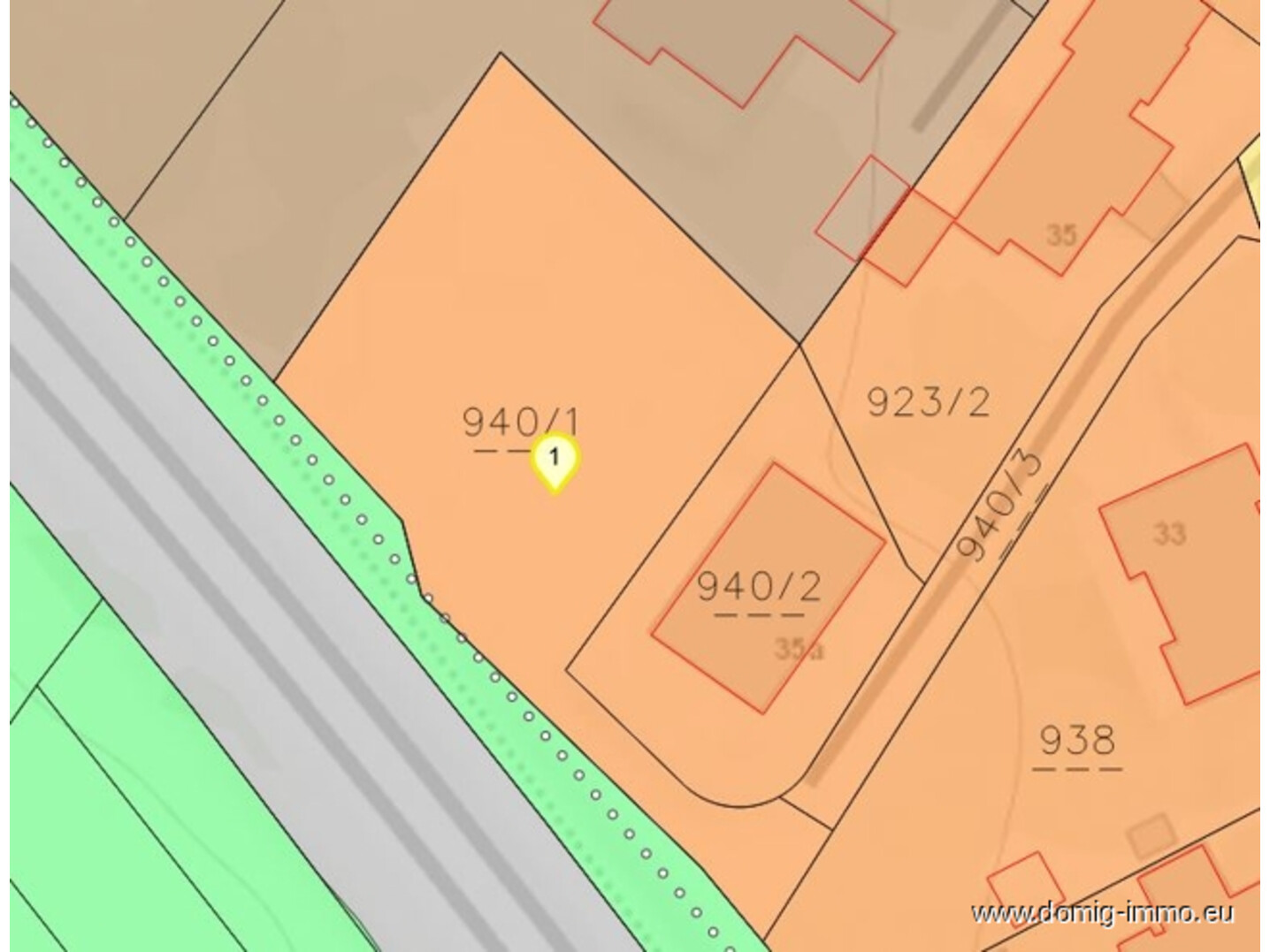 Grundriss Widmungsplan