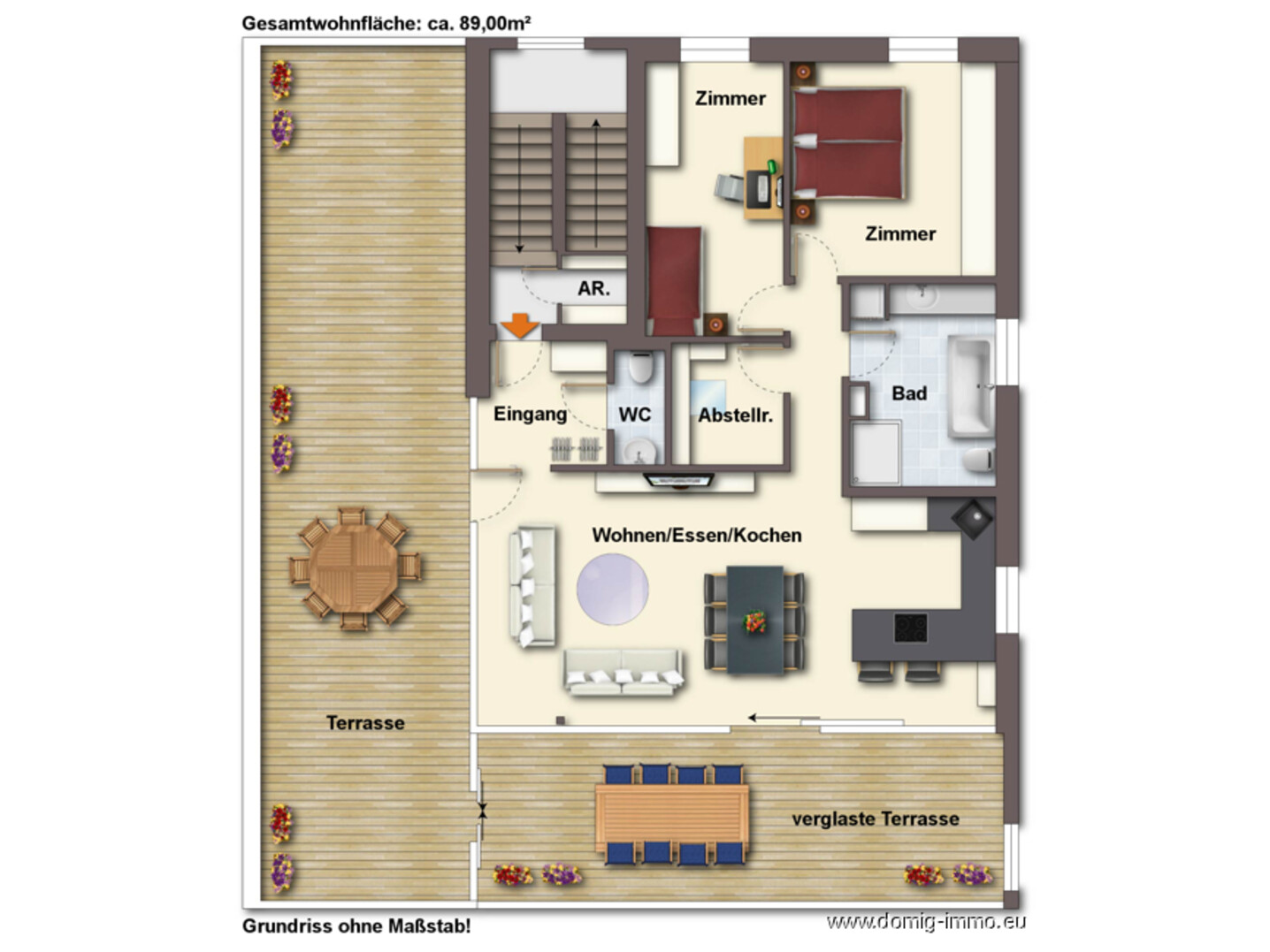 Grundriss ohne Maßstab
