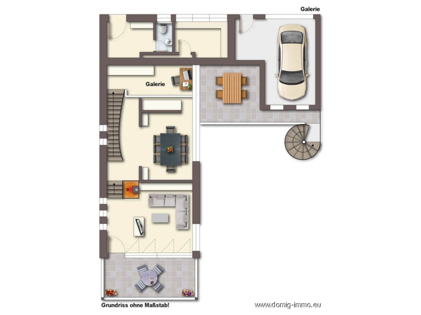 Grundriss Galerie ohne Maßstab