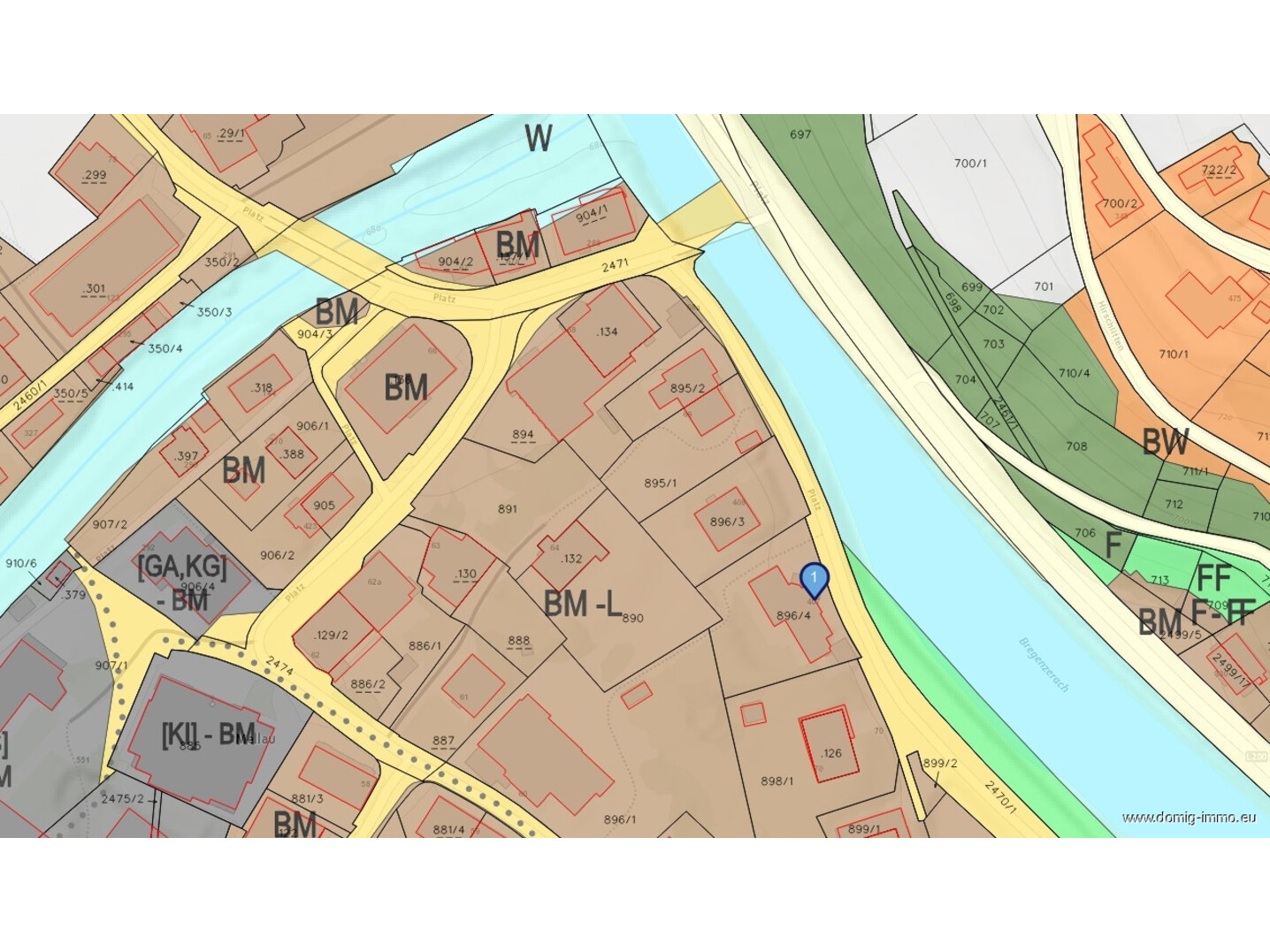 Lageplan / Flächenwidmung