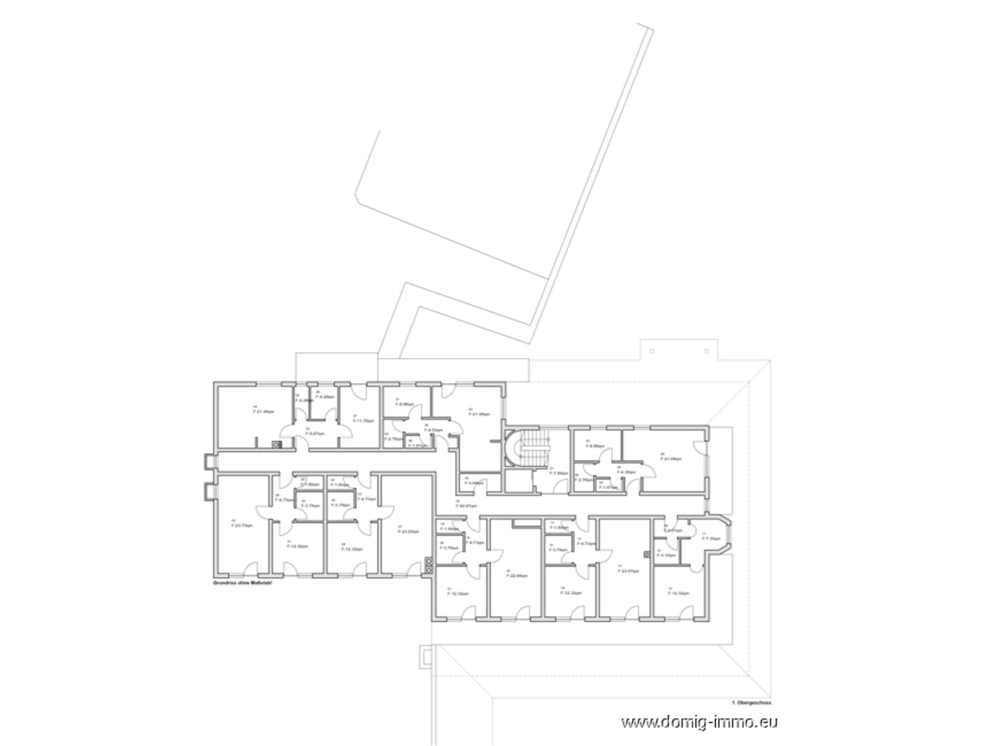 Grundriss 1.Obergeschoss ohne Maßstab