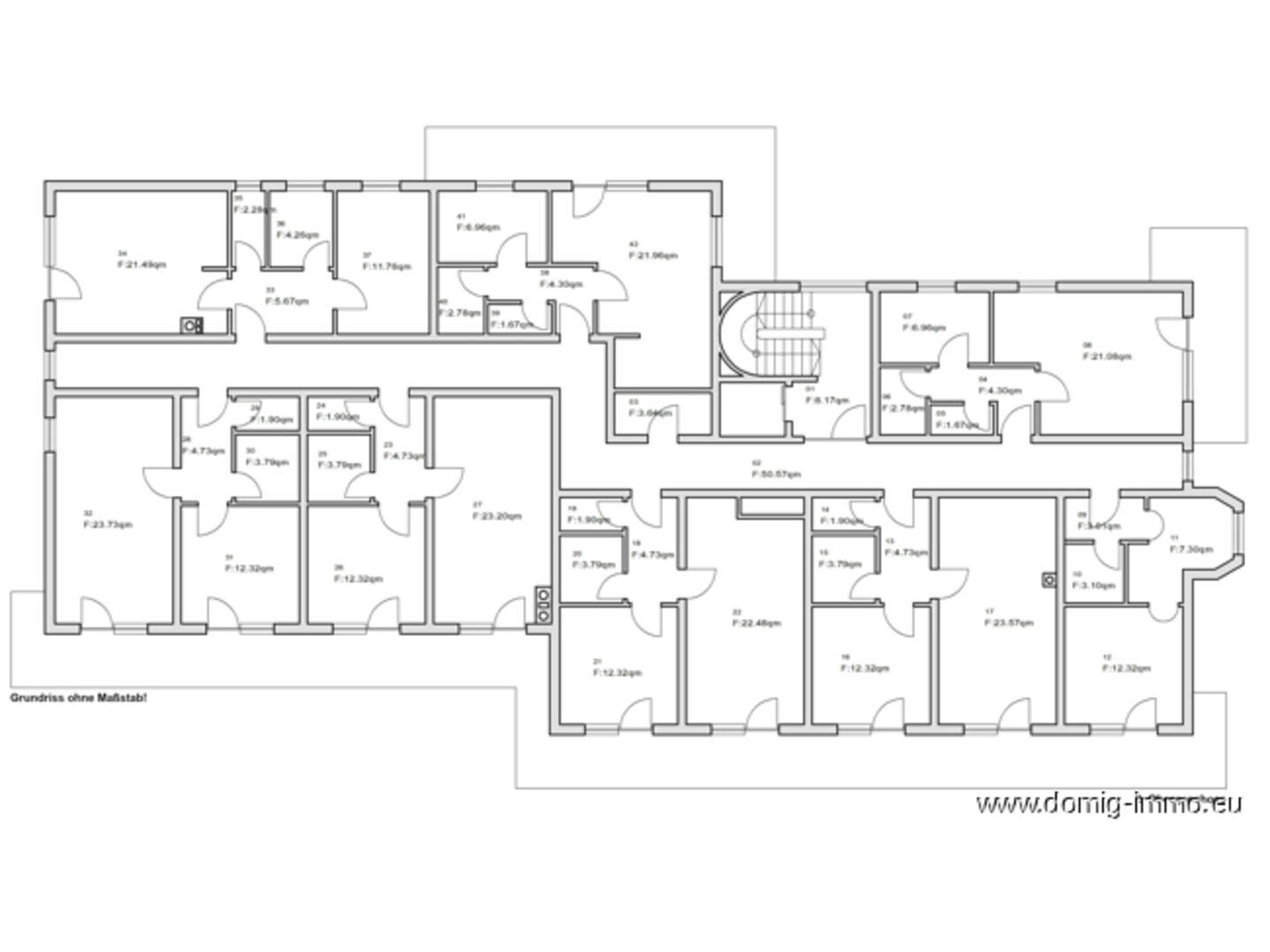 Grundriss 2.Obergeschoss ohne Maßstab