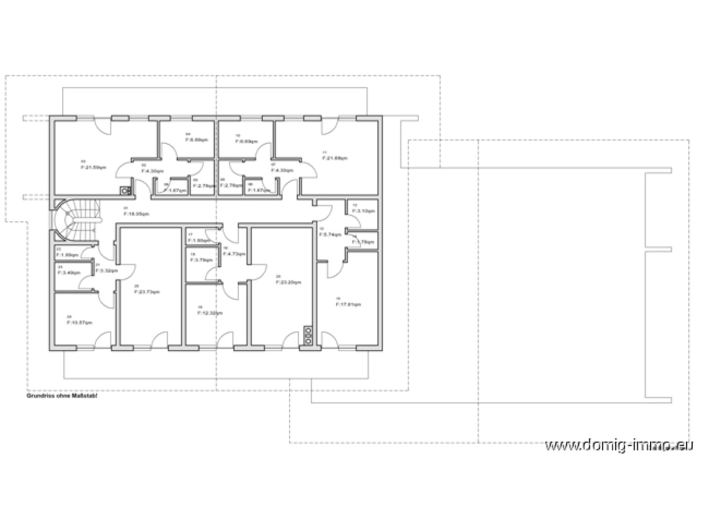 Grundriss Dachgeschoss ohne Maßstab