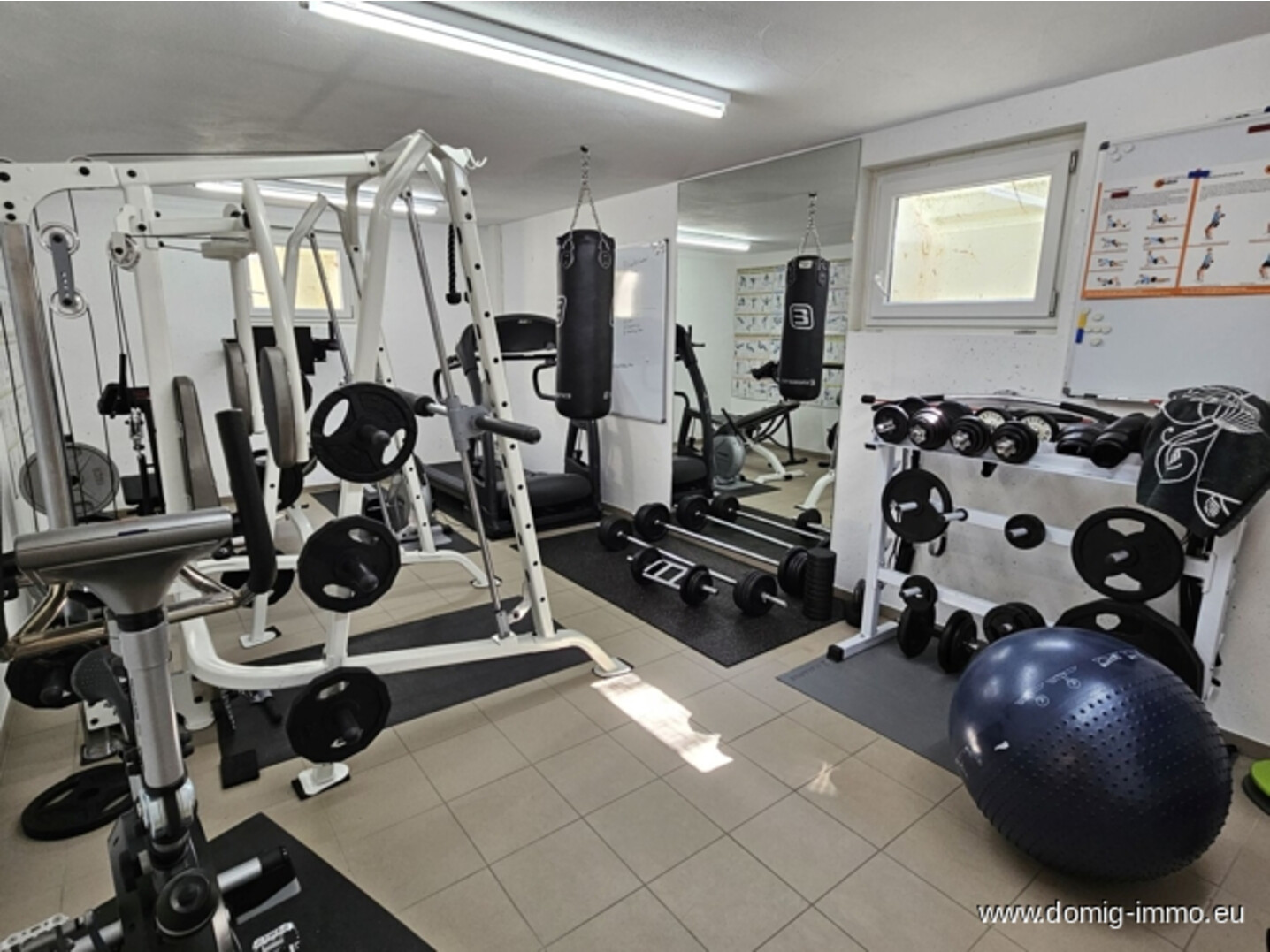 Fitnessraum im Kellergeschoss