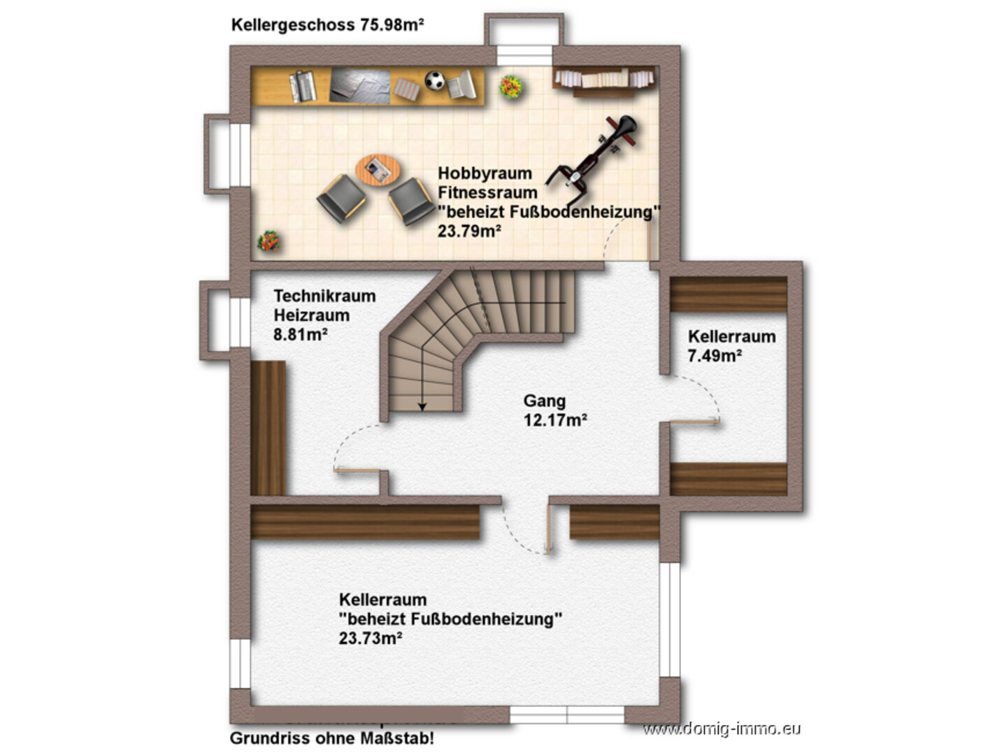 Grundriss KG ohne Maßstab