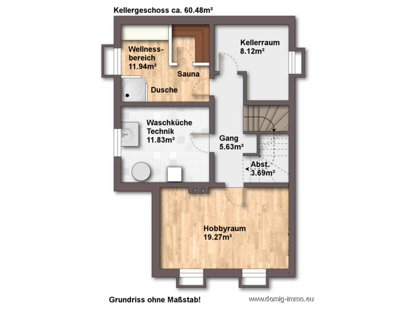 Grundriss KG ohne Maßstab