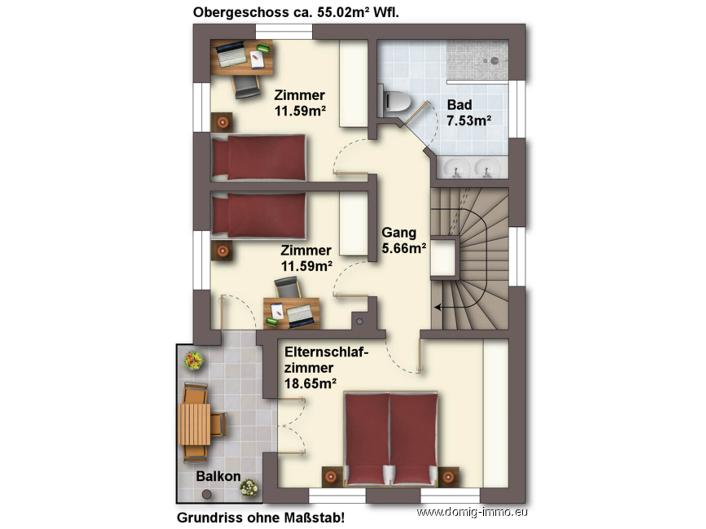 Grundriss OG ohne Maßstab