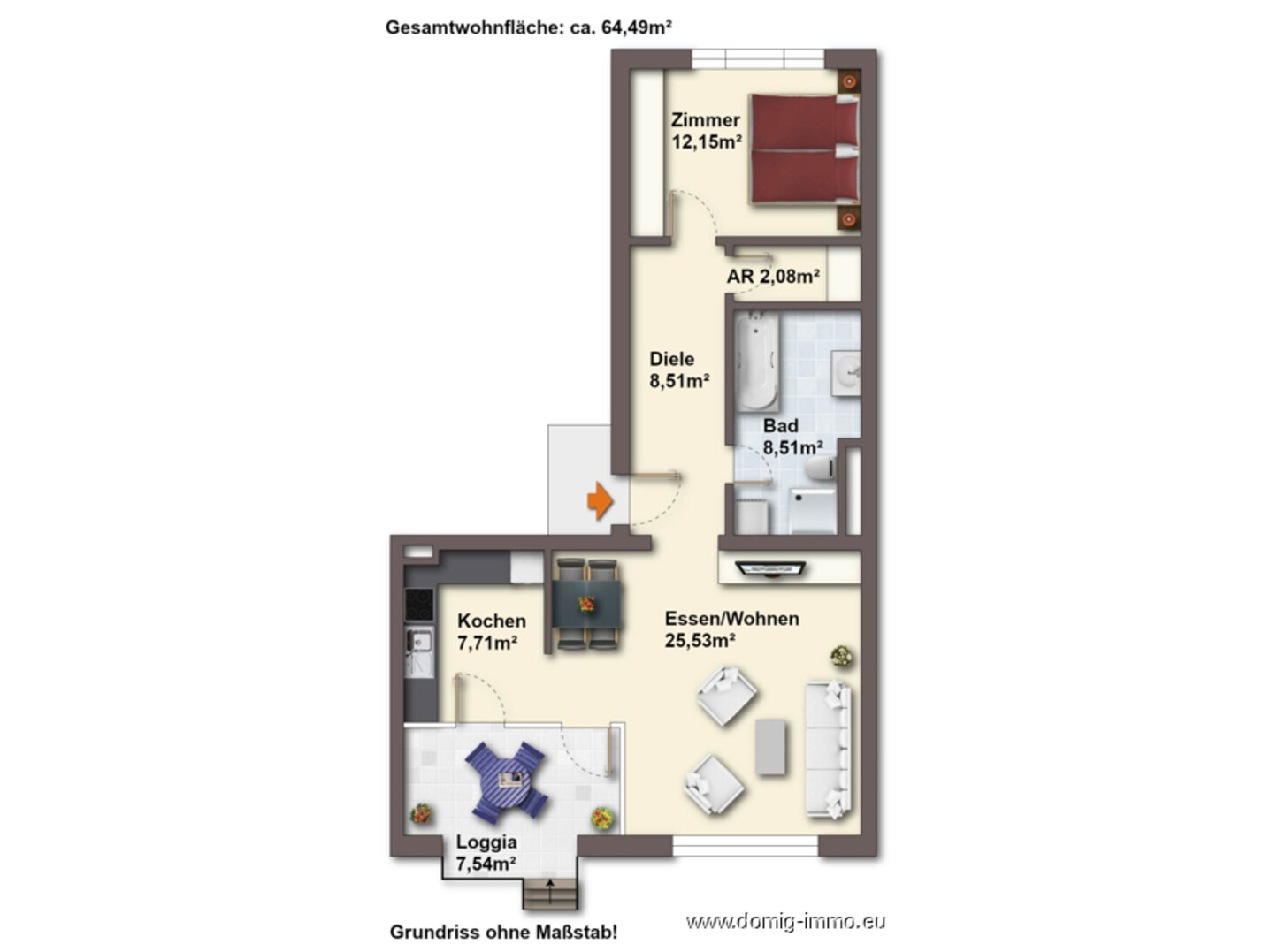 Grundriss ohne Maßstab