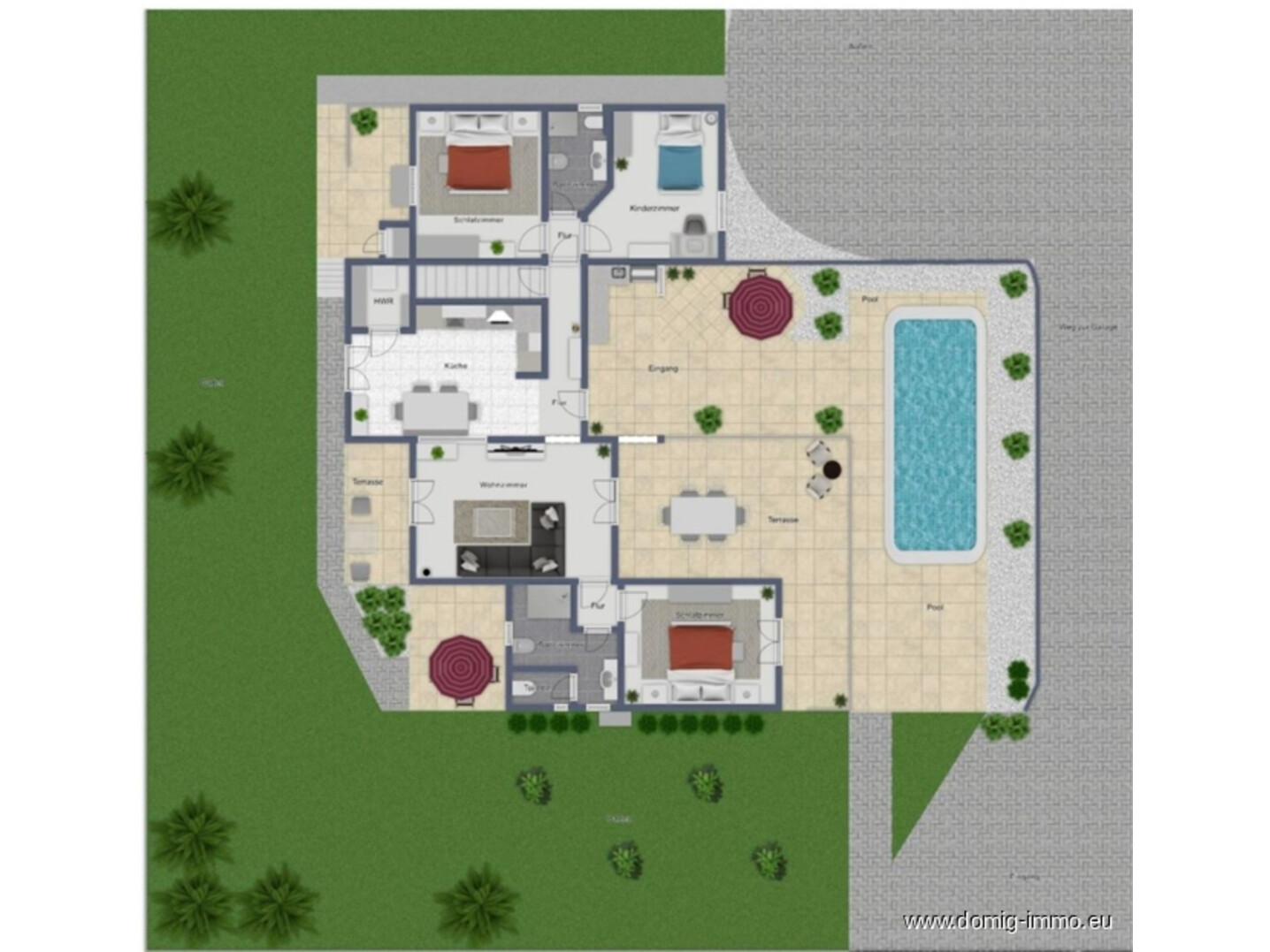 Grundriss EG Outdoor ohne Maßstab