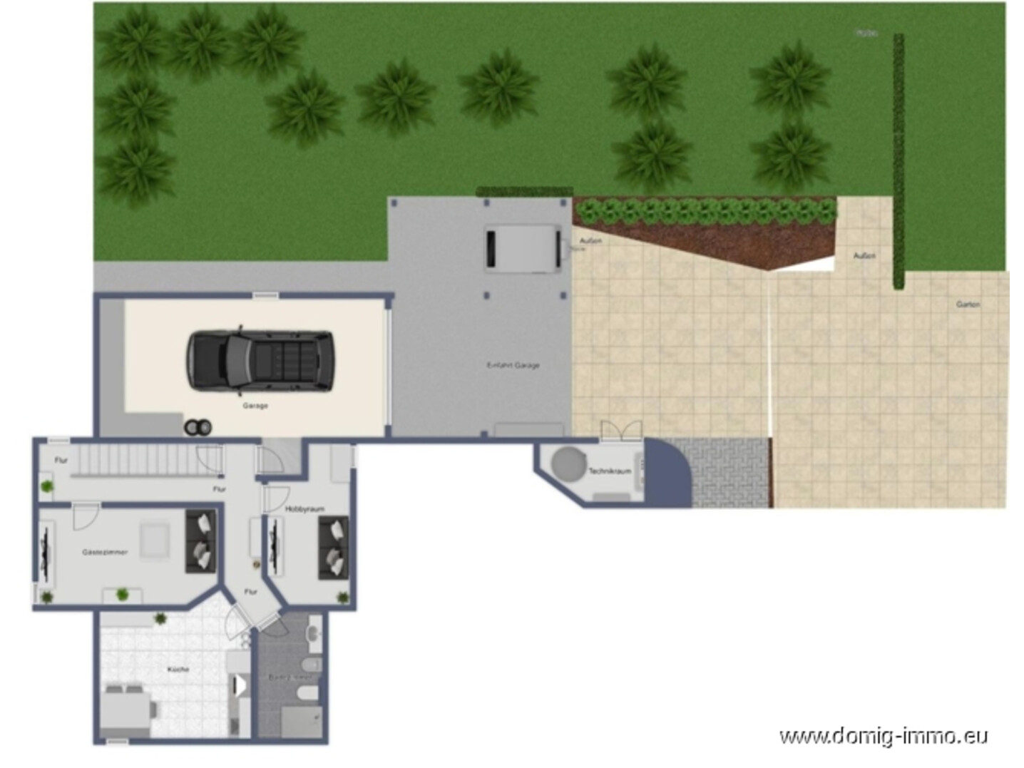 Grundriss UG Outdoor ohne Maßstab