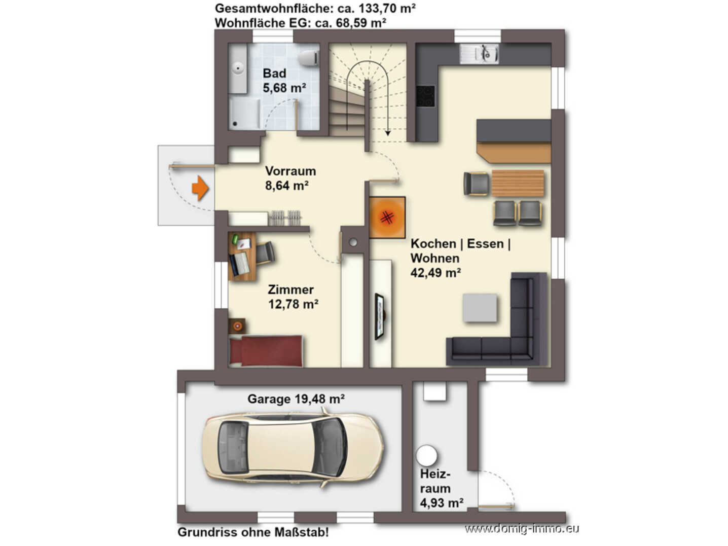 Grundriss EG ohne Maßstab