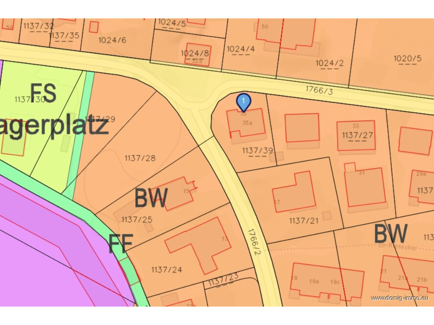 Lageplan/Widmungsplan