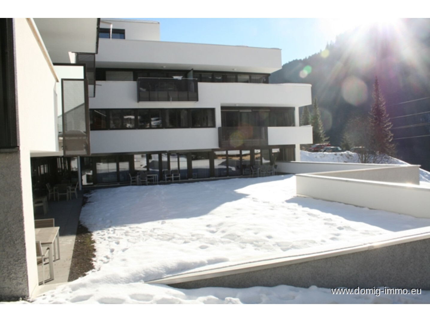 Terrasse im Winter