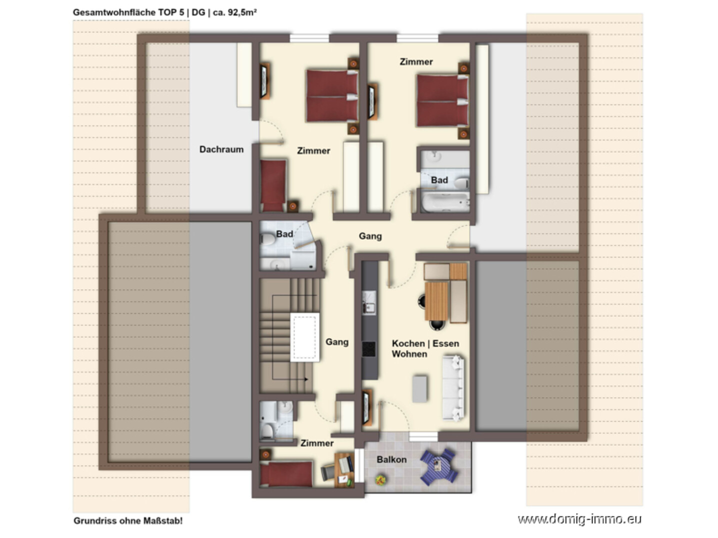 Grundriss TOP 5 ohne Maßstab