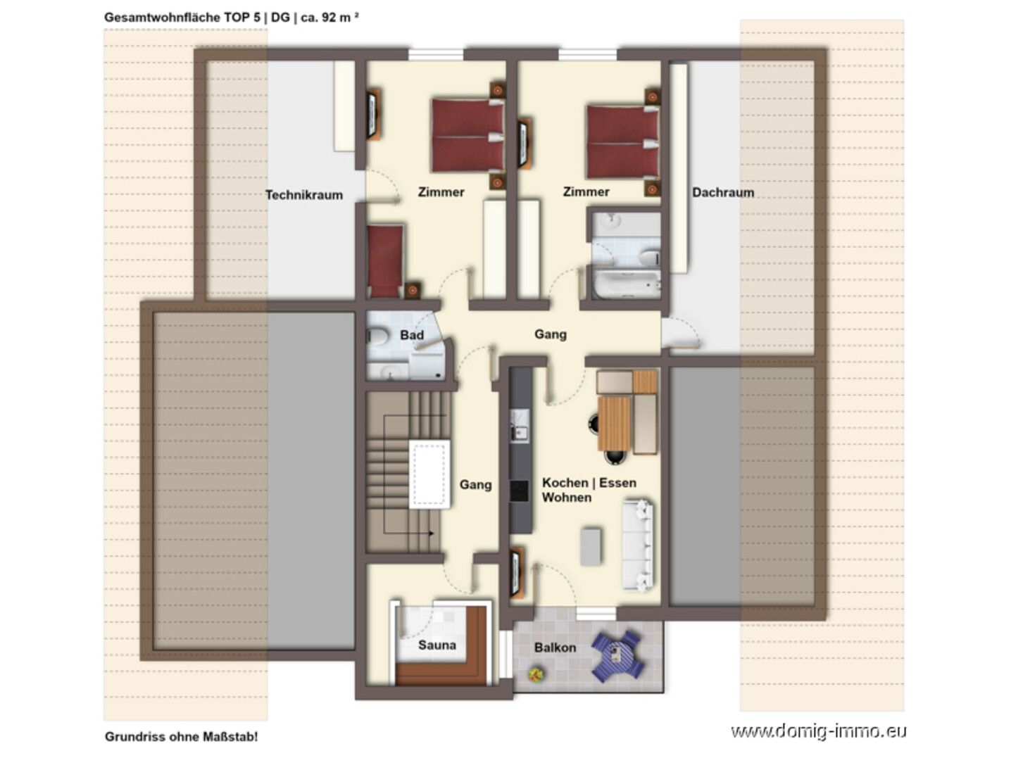 Grundriss TOP 5 ohne Maßtab